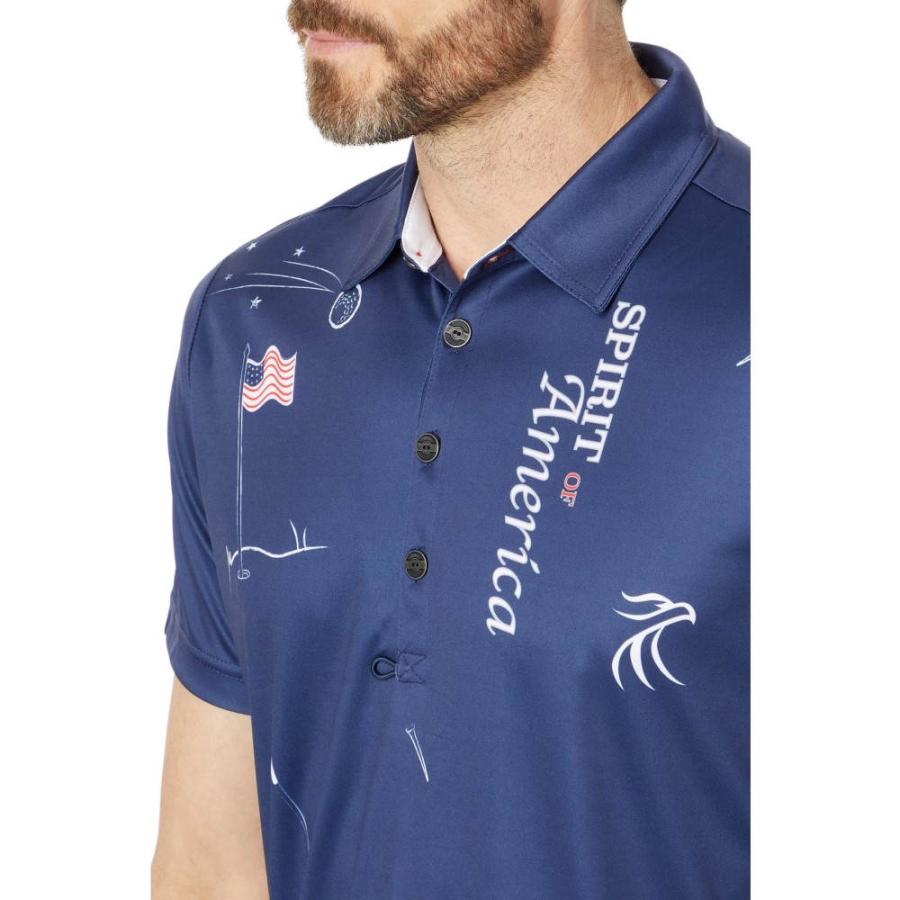 ジェイミー サドック (Jamie Sadock) メンズ ポロシャツ トップス Spirit Of America Short Sleeve Polo (Moonlit/Navy)｜import-garage｜03