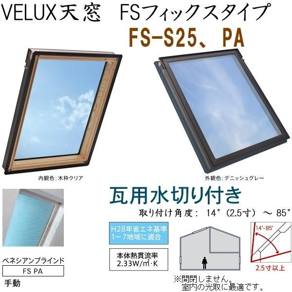 輸入建材ショップ／VELUX　ベルックス天窓　FSフィックスタイプ　サイズ