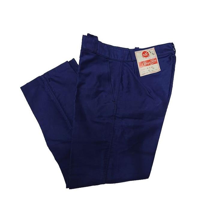 デッドストック フレンチワーク モールスキンパンツ 1950s L'ange Blue French Moleskin Pants 44