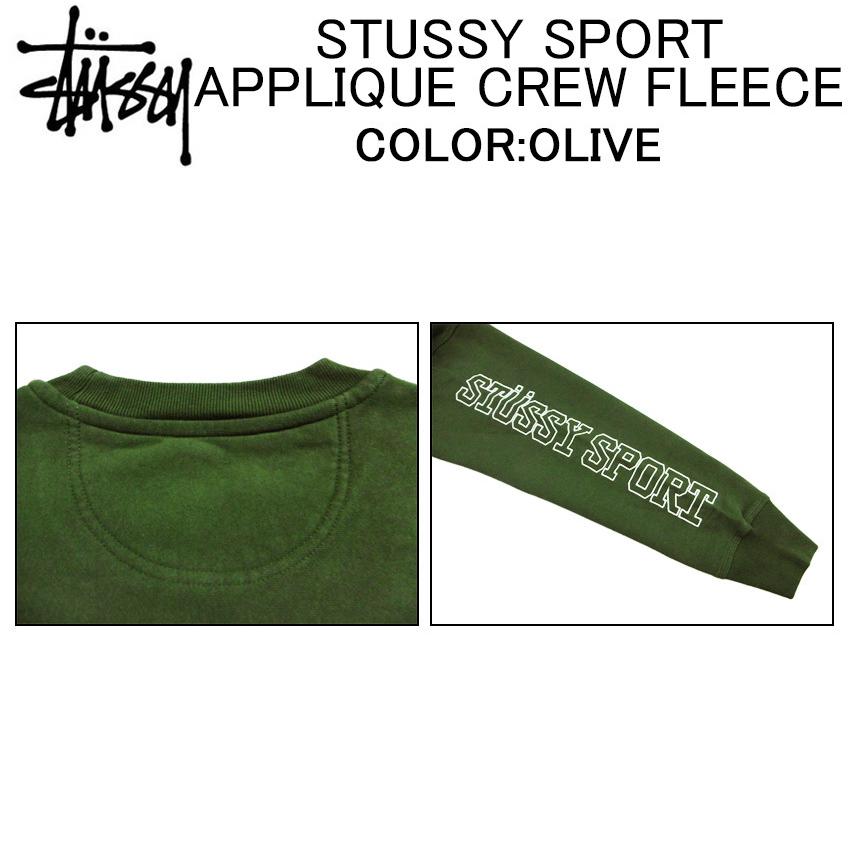 ステューシー スウェット・トレーナー STUSSY SPORT APPLIQUE CREW FLEECE フリース・クルーネック・トレイナー・トップス・メンズ(男性用)｜import-shop-bills｜05