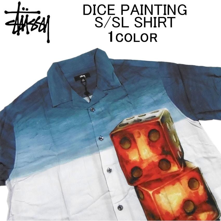 STUSSY（ステューシー） 半袖シャツ STUSSY DICE PAINTING S/SL SHIRT
