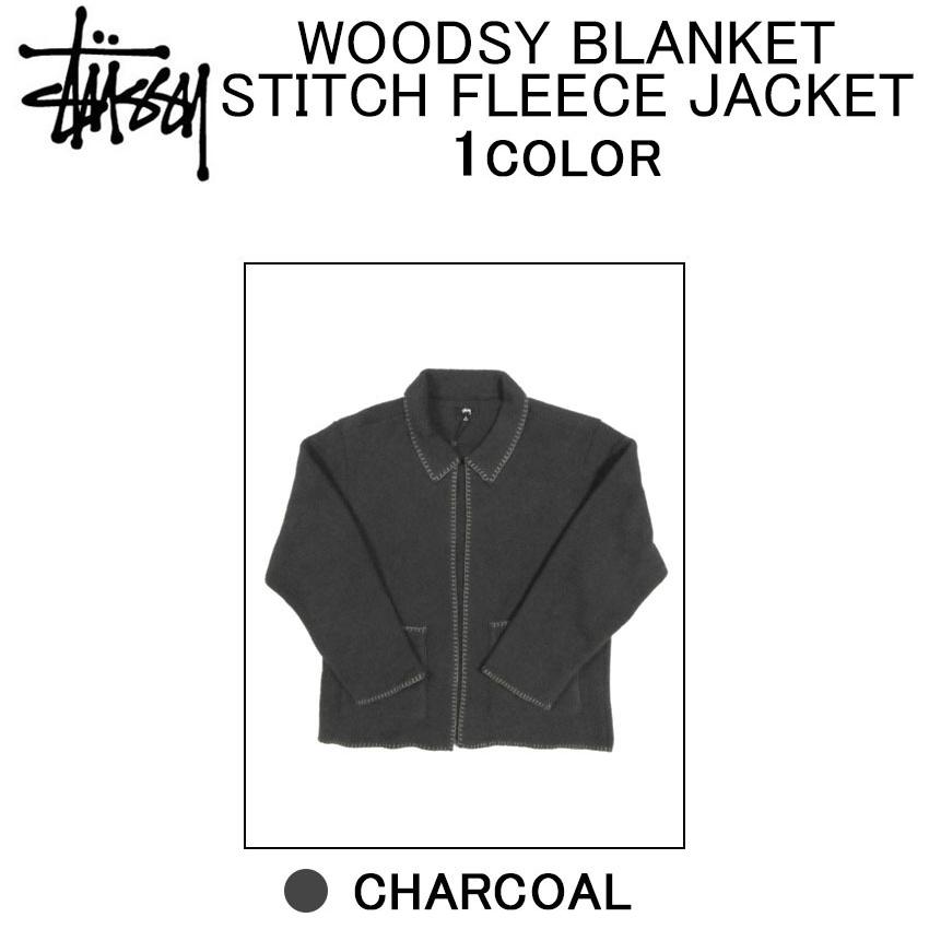 ステューシー アウター・ジャケット STUSSY WOODSY BLANKET STITCH FLEECE JACKET  フリースジャケット・ハーフコート・ブルゾン・メンズ/レディース(男女兼用)