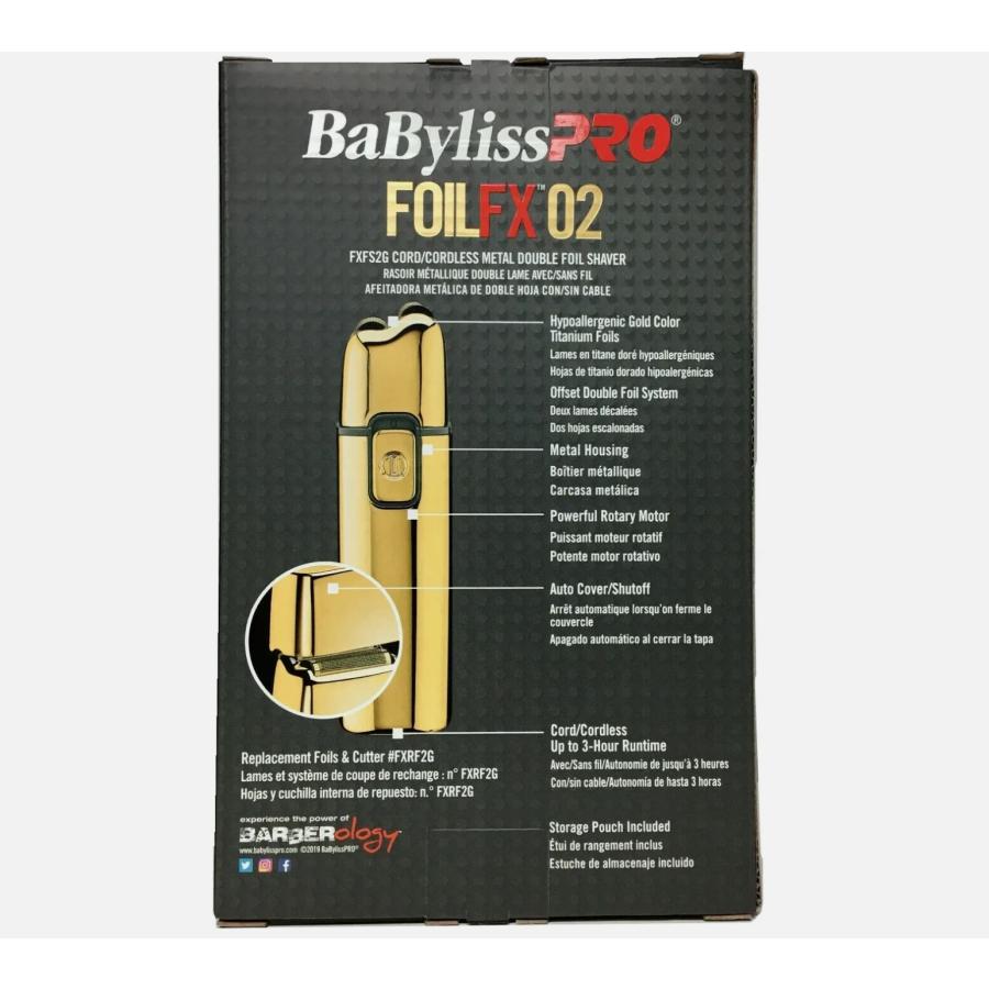BaByliss PRO ベビリス プロ シェーバー FOILFX02 Cordless Gold BaByliss PRO ベビリス プロ シェーバー FOILFX02 Cordless Gold
