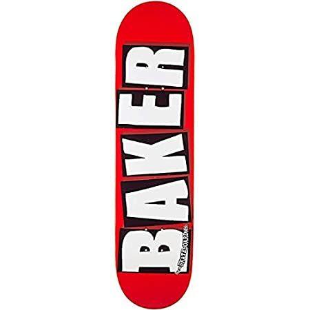 『2年保証』 Skateboard White / Red Logo Brand Skateboards Baker Deck 31.5" x 8" - デッキ、パーツ