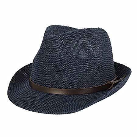 【年間ランキング6年連続受賞】 WITHMOONS (N SL61057 Men for Band Trilby Straw Paper Cool Summer Hat Fedora その他帽子