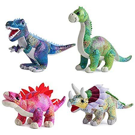 【正規逆輸入品】 Stuffed Dinosaur Plush Animal Girl and Boys for Toys Dinosaur Soft 4 of Set その他人形