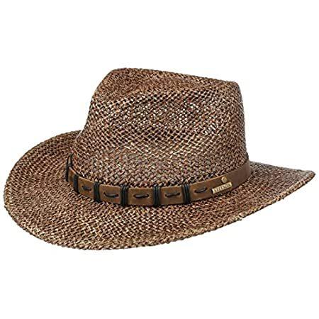 Stetson Western Seagrass Hat Men Brown 7 1/4-7 3/8