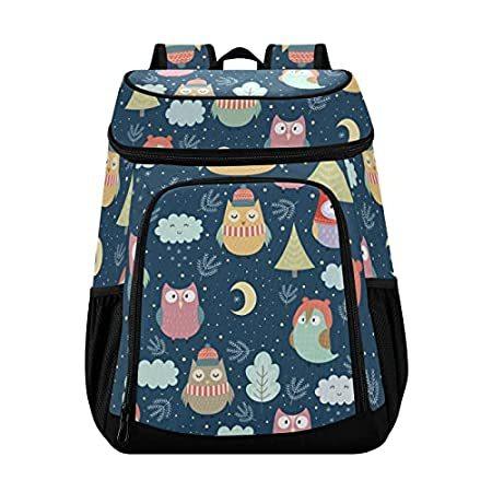 【超特価sale開催】 Bag Cooler Soft Backpack Cooler Moon Owls Night Insulated Leakpro Bag Lunch クーラーバッグ、保冷バッグ