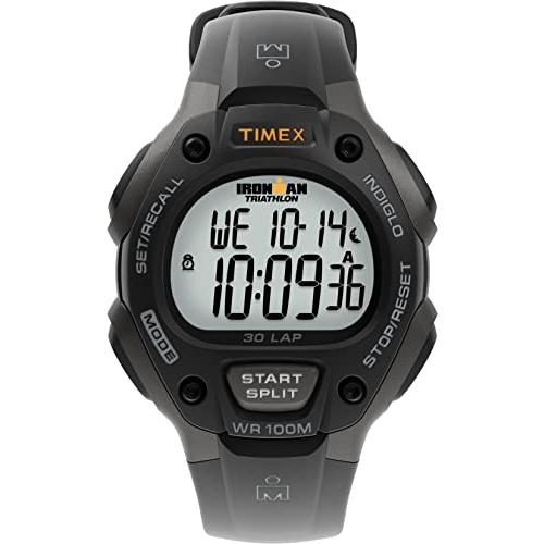 【並行輸入品】Timex メンズ T5E901 アイアンマン トラディショナル 30 Lap グレー/ブラック レジンストラップ  [