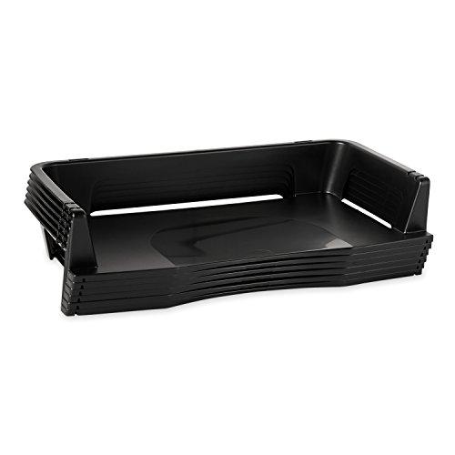 【並行輸入品】(sixtier) Regeneration Letter Tray， Six Tier， Plastic， Black Ru_6