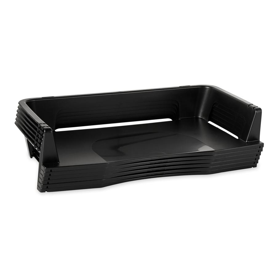 【並行輸入品】(sixtier) Regeneration Letter Tray， Six Tier， Plastic， Black Ru_8