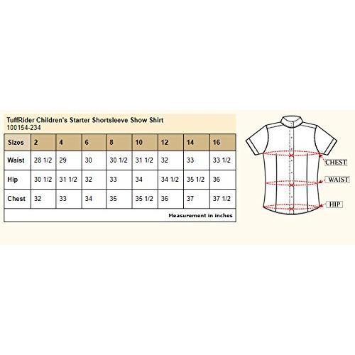 【並行輸入品】TuffRider ガールズ初心者用半袖ショーシャツ（乗馬用シャツ） 14 ホワイト TuffRider Girl's Start_3