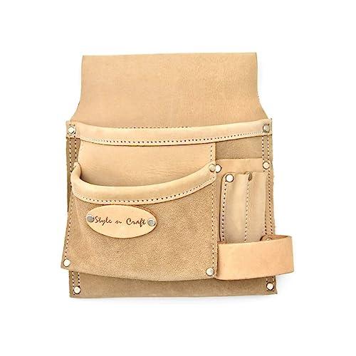 【並行輸入品】Style n Craft 5 Pocket Nail and Tool Pouch， Heavy Duty Leather T_1