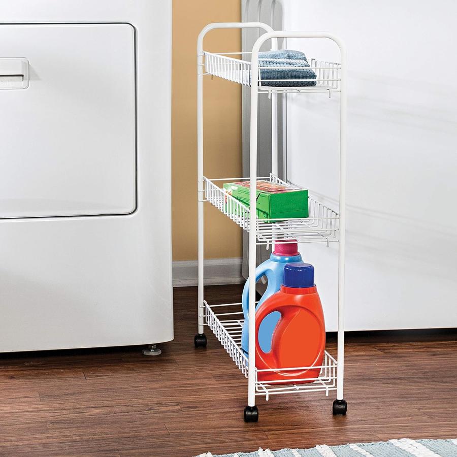 【並行輸入品】Honey-Can-Do CRT-01149 3-Tier Laundry Cart White by Honey-Can-Do　