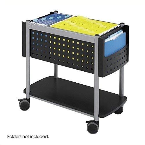 【並行輸入品】Safco Scoot File Cart, Legal, Letter, Black Safco 5373BL Open Topの画像