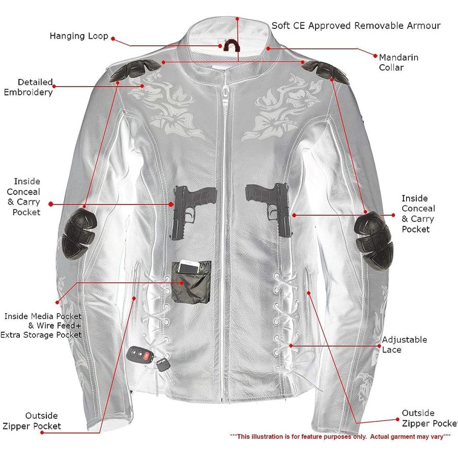 【並行輸入品】Xelement ブラックレザー刺繍ジャケット レディース スモール XS2027 M ブラック 115726の画像