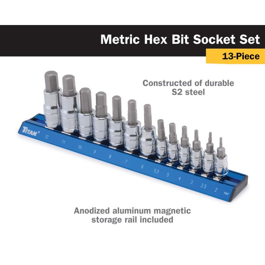 【並行輸入品】Titan 16124 13 pc Mm Hex Bit Set Titan Tools 13 Pc Metric Hex B_3