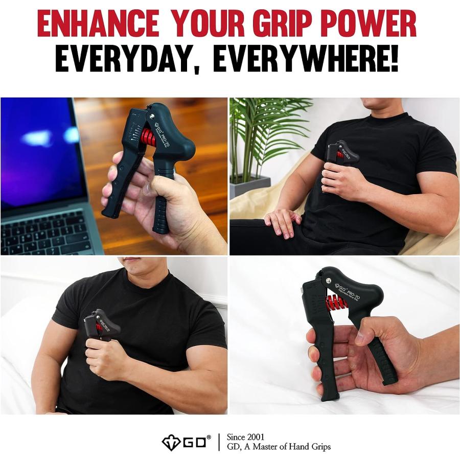 並行輸入品】GD Grip Pro 70 ハンドグリップ (25~70kg) 握力