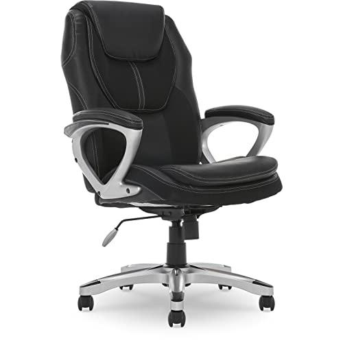 【並行輸入品】Pemberly行Office Chair in Puresoftブラックフェイクレザー Serta Executive Offi_1
