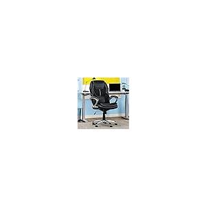 【並行輸入品】Pemberly行Office Chair in Puresoftブラックフェイクレザー Serta Executive Offi_5