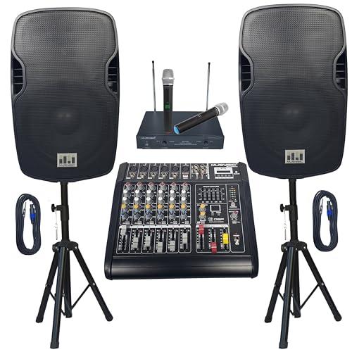 Complete Professional 2000 Watts Complete PA System 6 Ch Mixer 10 並行輸入品｜import-tabaido｜02