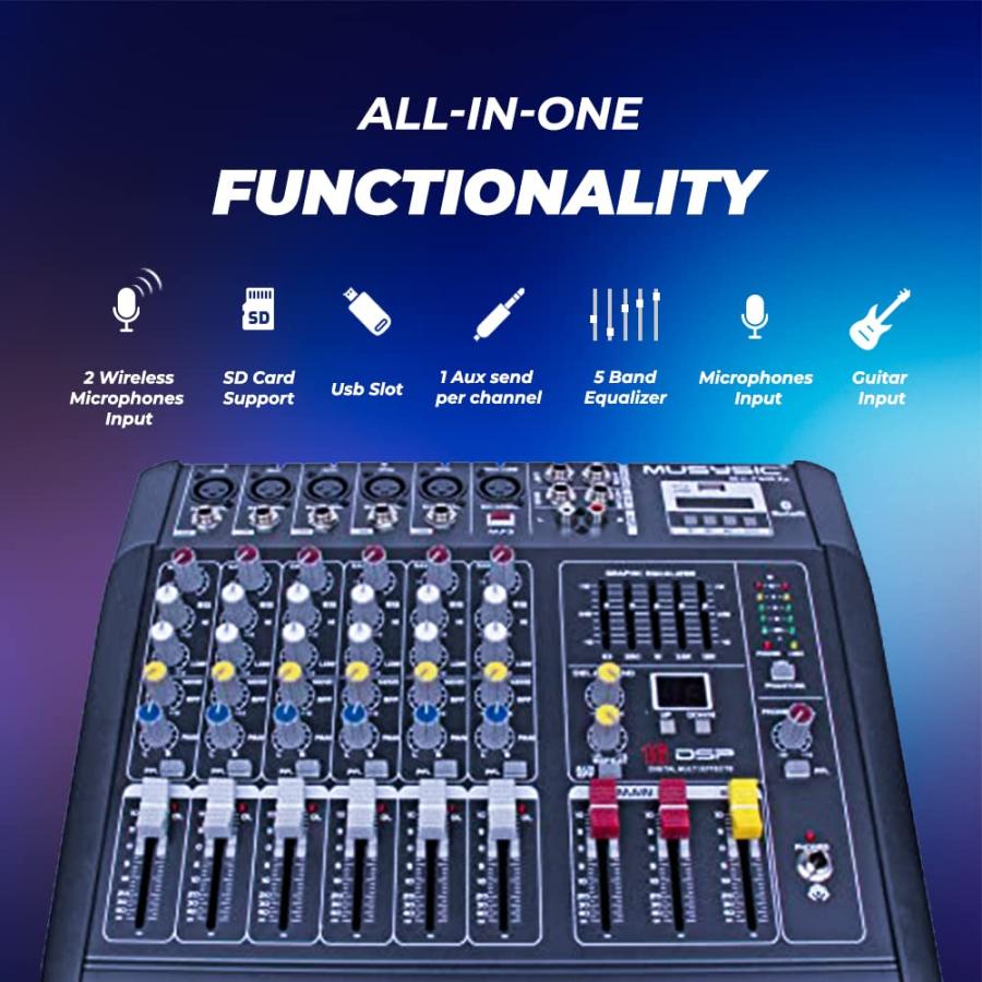 Complete Professional 2000 Watts Complete PA System 6 Ch Mixer 10 並行輸入品｜import-tabaido｜06