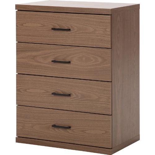 【並行輸入品】不二貿易 チェスト タンス 4段 幅60×奥行39.5×高さ80cm ブラウン 木目調 引出し 組立商品 ラルゴ 86026 不二の画像