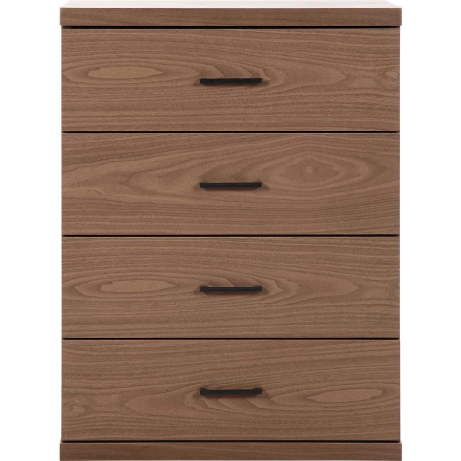 【並行輸入品】不二貿易 チェスト タンス 4段 幅60×奥行39.5×高さ80cm ブラウン 木目調 引出し 組立商品 ラルゴ 86026 不二の画像