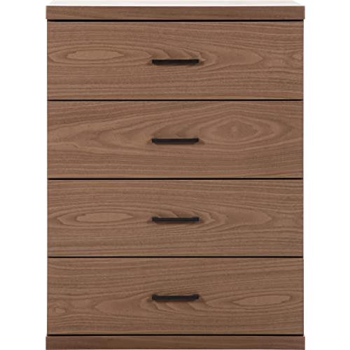【並行輸入品】不二貿易 チェスト タンス 4段 幅60×奥行39.5×高さ80cm ブラウン 木目調 引出し 組立商品 ラルゴ 86026 不二の画像
