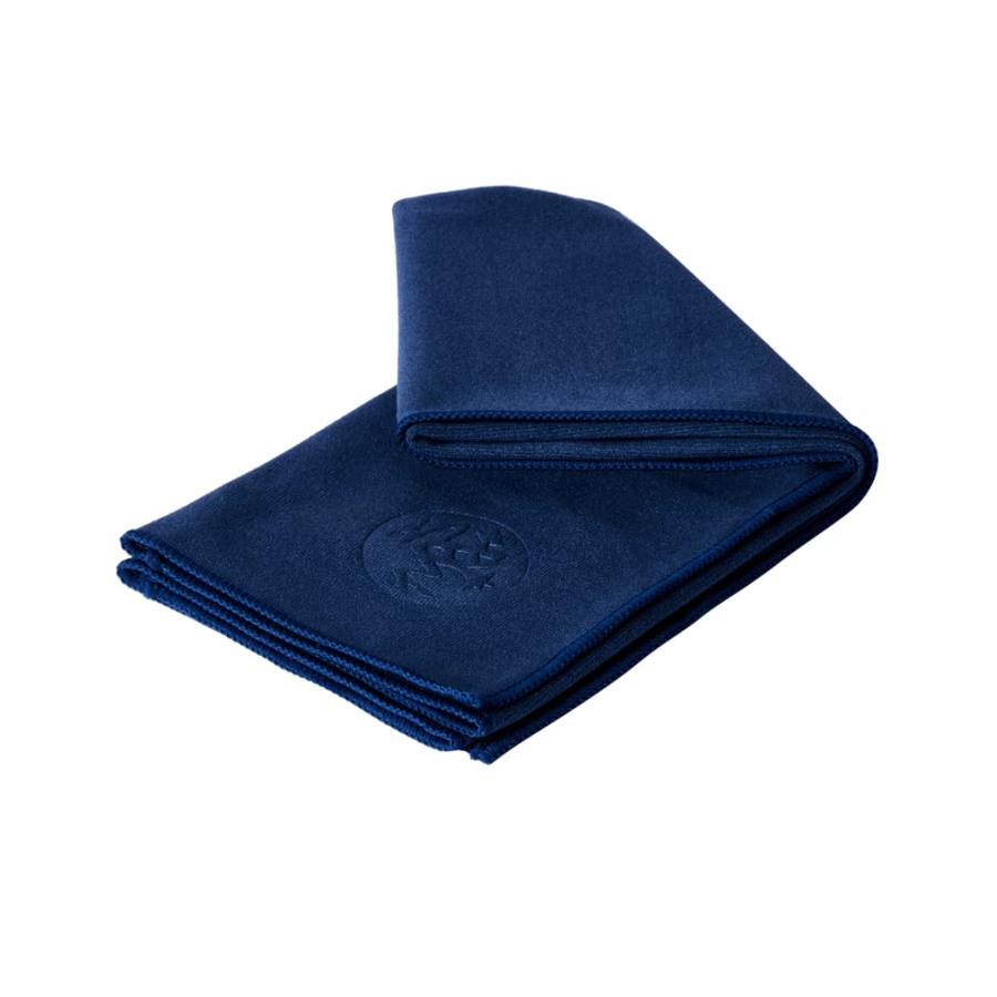 Manduka eQua Yoga Hand Towel, Midnight, 16" Manduka eQua Yoga Han 並行輸入品