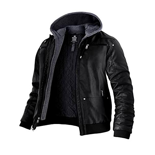 オーバーサイズ フード付き レザージャケット ブラック　男女兼用 楽天市場】【20%OFFクーポン〜】男女兼用 フェイクレザー
