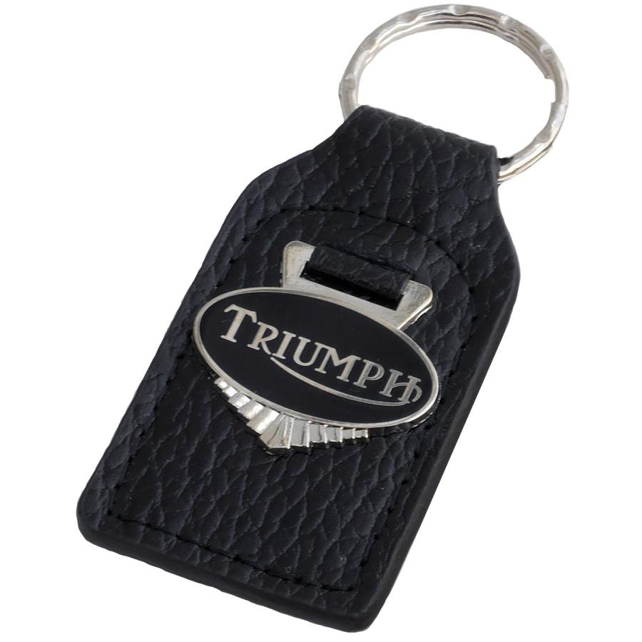 【並行輸入品】Triumph バイク用革エナメル製キーホルダー キー・フォブ Triumph Motorcycle Leather and En｜Import tabaido