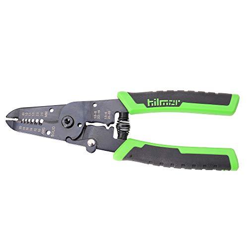 【並行輸入品】Hilmor 7インチ ワイヤーストリッパー ラバーハンドルグリップ付き ブラック&グリーン WS7 1885426 Hilmor_1