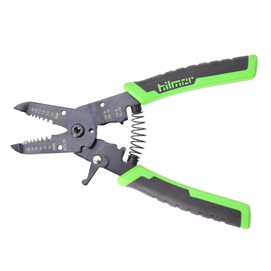 【並行輸入品】Hilmor 7インチ ワイヤーストリッパー ラバーハンドルグリップ付き ブラック&グリーン WS7 1885426 Hilmor_3