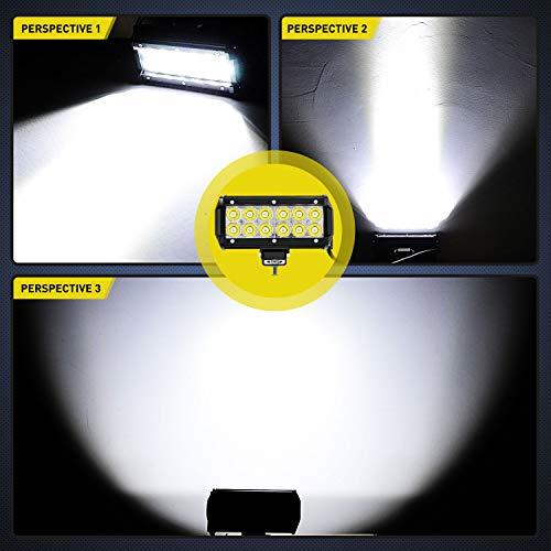 【並行輸入品】Nilight Led Light Bar 2PCS 36w 6.5Inch Spot Led Off Road Lights Sの画像