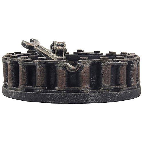 【並行輸入品】Decorative Motorcycle Chain Ashtray with Wrench and Bike Motif Gr_7