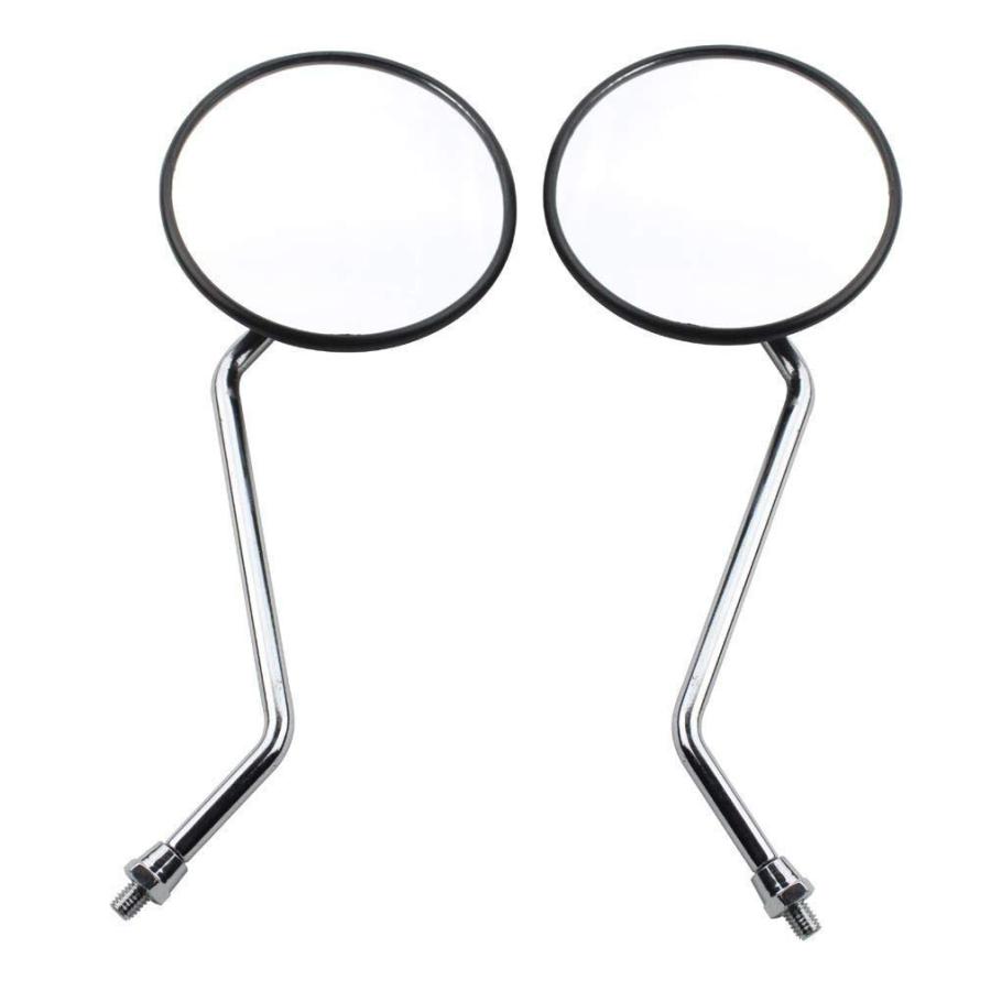 GOOFIT 10mm retrovisore specchi Laterali Neri Sostituzione per 50cc 70cc 90cc 110cc 125cc 150cc 200cc 250cc ATV Scooter Mopeds