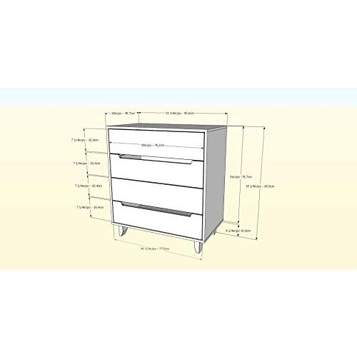 【並行輸入品】Nexera 340442 4 Drawer Dresser Chestの画像