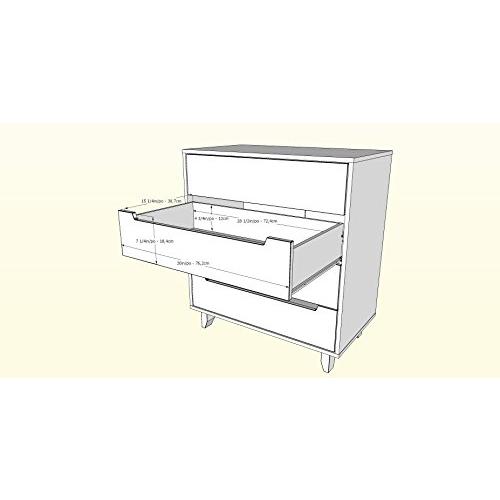 【並行輸入品】Nexera 340442 4 Drawer Dresser Chestの画像