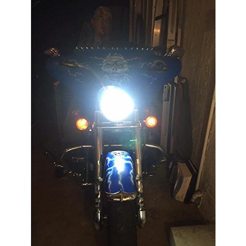 【並行輸入品】オートバイLED電球ヘッドライト H4 Harley、ロードキング、エレクトラグライド、ウルトラクラシック、ソフテイル、ダイナ、ヘの画像