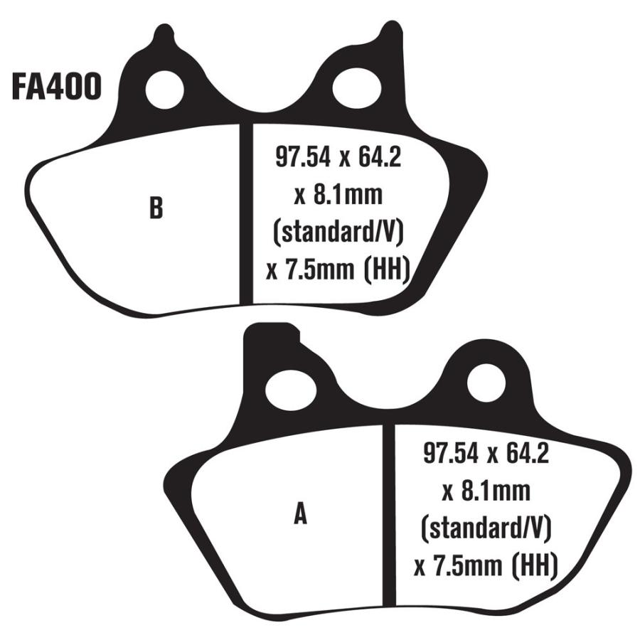 【並行輸入品】EBC ブレーキ EBPCK2030 フロント半焼結Vパッド ブレーキパッド交換キット EBC Brakes EBPCK2030_3