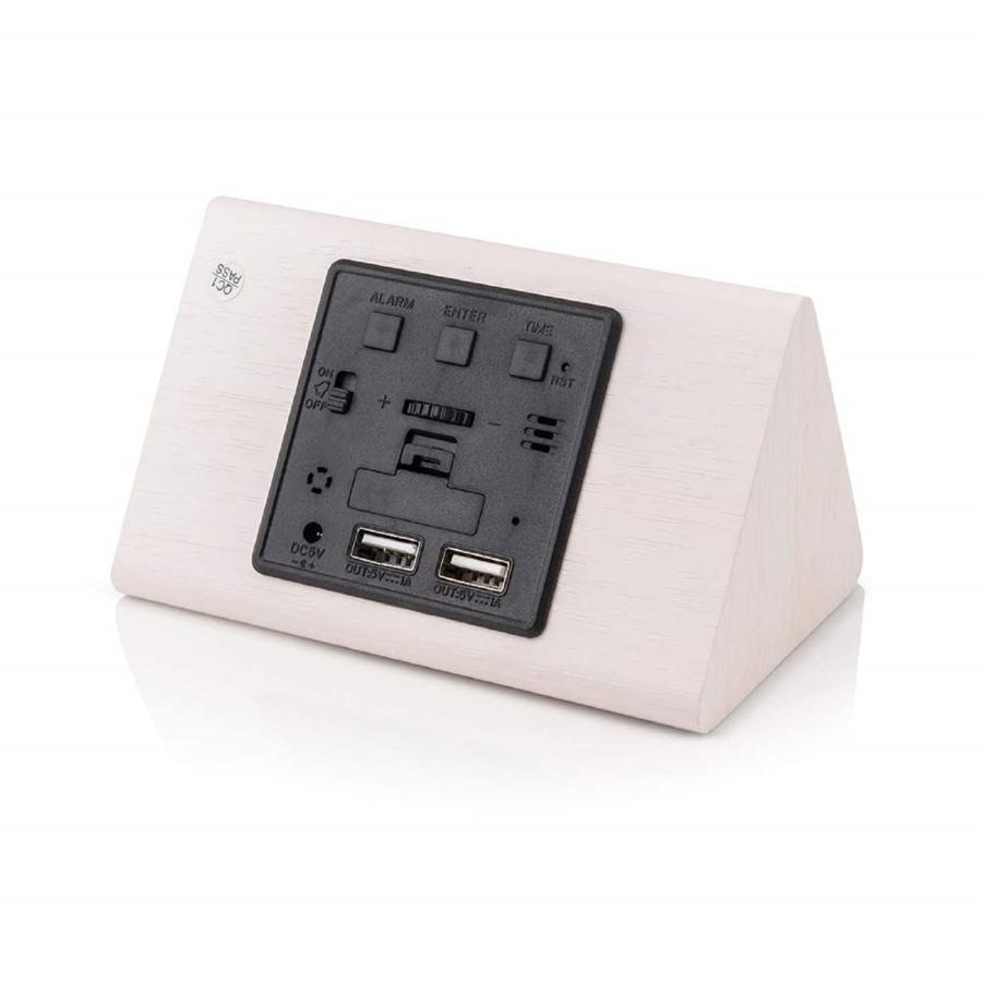 【並行輸入品】GEARONIC Digital Alarm Clock Wooden Alarm Clock Wood Modern Tria_6