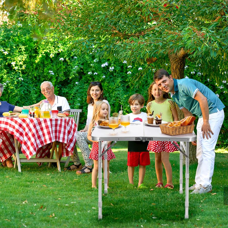 Portable Folding Aluminum Table In/Outdoor Picnic 【blanco】 Party 並行輸入品
