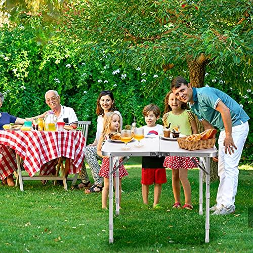 Portable Folding Aluminum Table In/Outdoor Picnic 【blanco】 Party 並行輸入品
