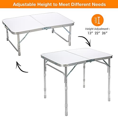 Portable Folding Aluminum Table In/Outdoor Picnic 【blanco】 Party 並行輸入品