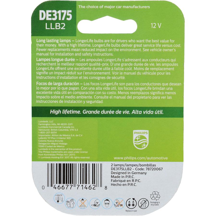 【並行輸入品】Philips Automotive Lighting DE3175 LongerLife Miniature Bulb， 2_3