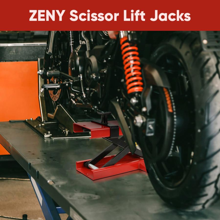 【並行輸入品】ZENY 1100ポンド オートバイセンターシザーリフトジャッキ ホイストスタンド バイク ATVスクーター クランクスタンド Z_2