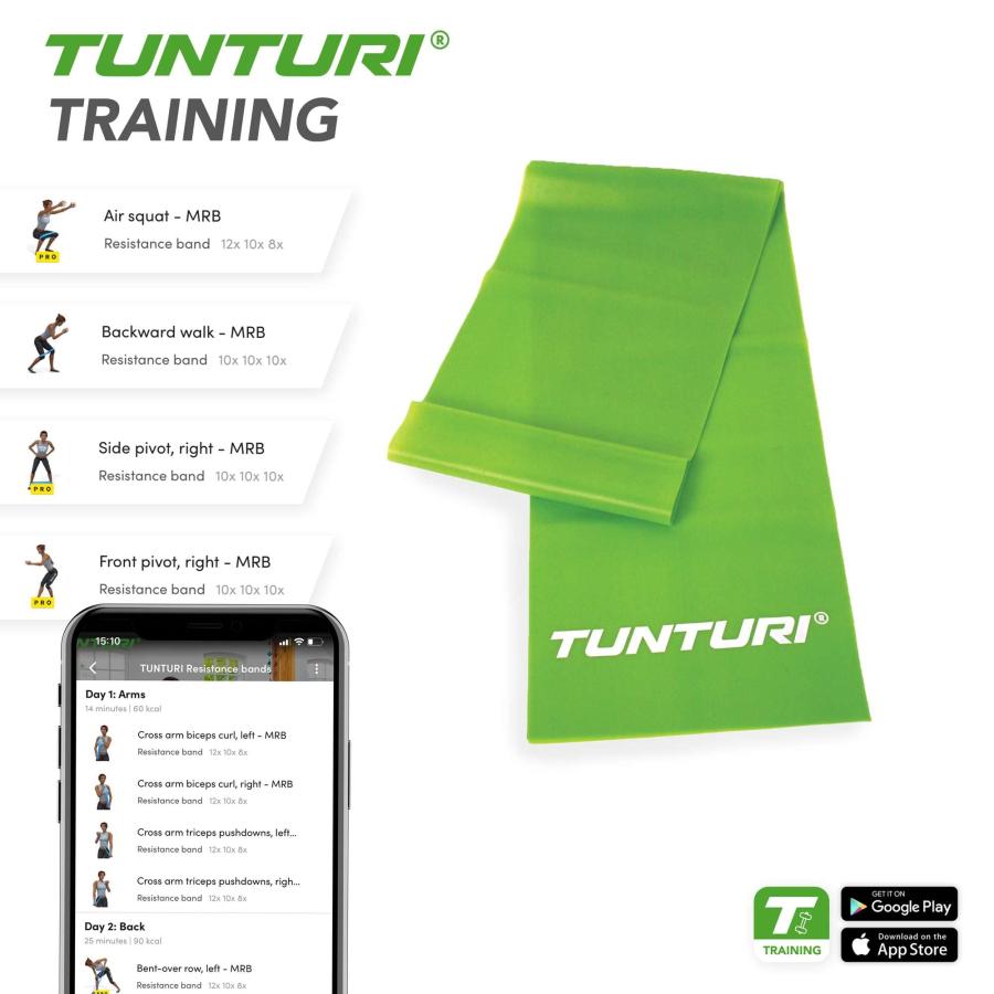 【並行輸入品】TUNTURI TPRバンド グリーン M TUNTURI TPR Band， Green， Medium_6