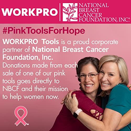 【並行輸入品】WORKPRO 103 Piece Pink Tool Kit Ladies Hand Tool Set with Easy_4
