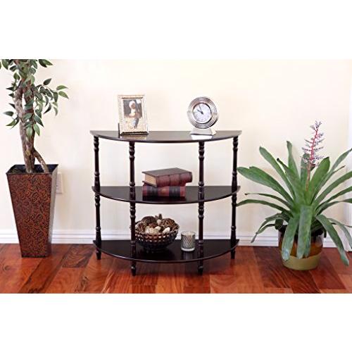 Home Furnishing Half Moon Console Table, Espresso Frenchi 並行輸入品 【ハイ】